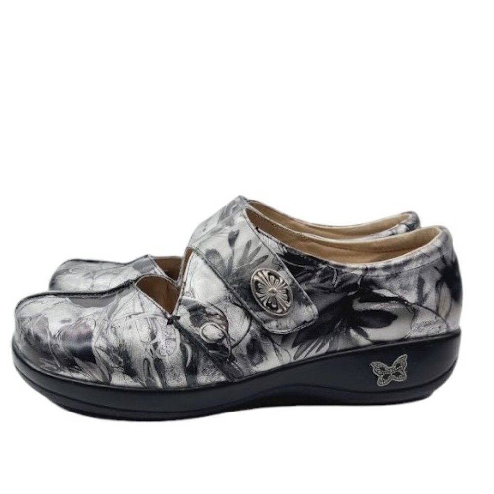 Algeria Women's‎ Black Kaitlyn KAI-371Patina Leather Mary Jane Clogs Size 10